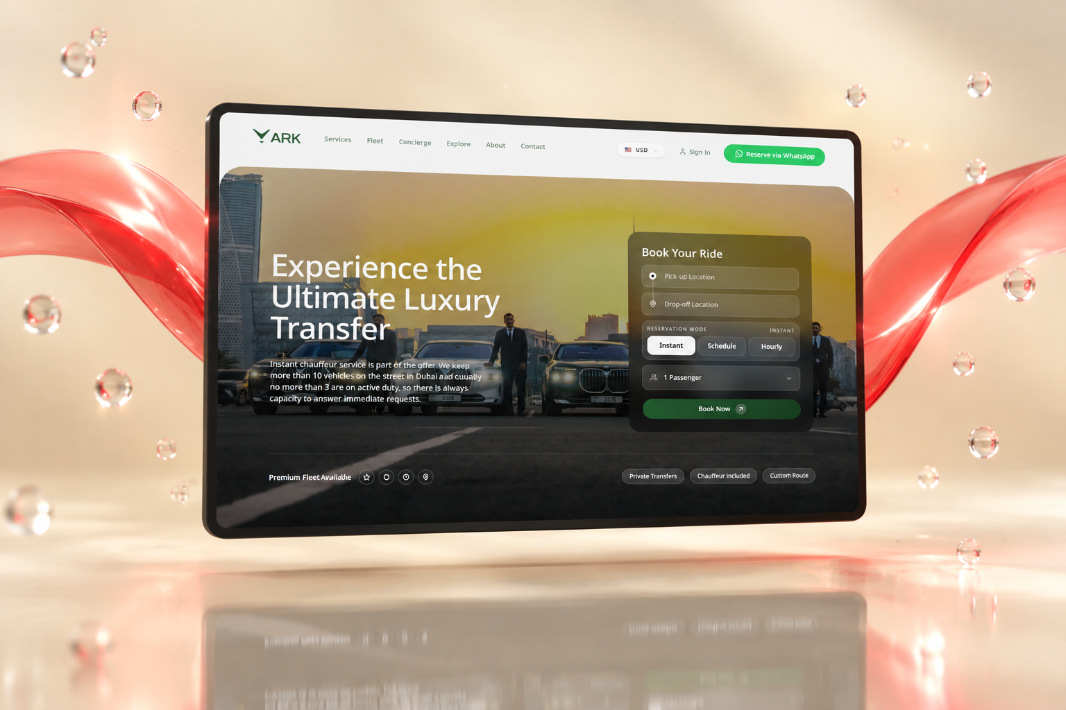 ARK Dubai için hazırlanan dijital kampanya ve web deneyimi