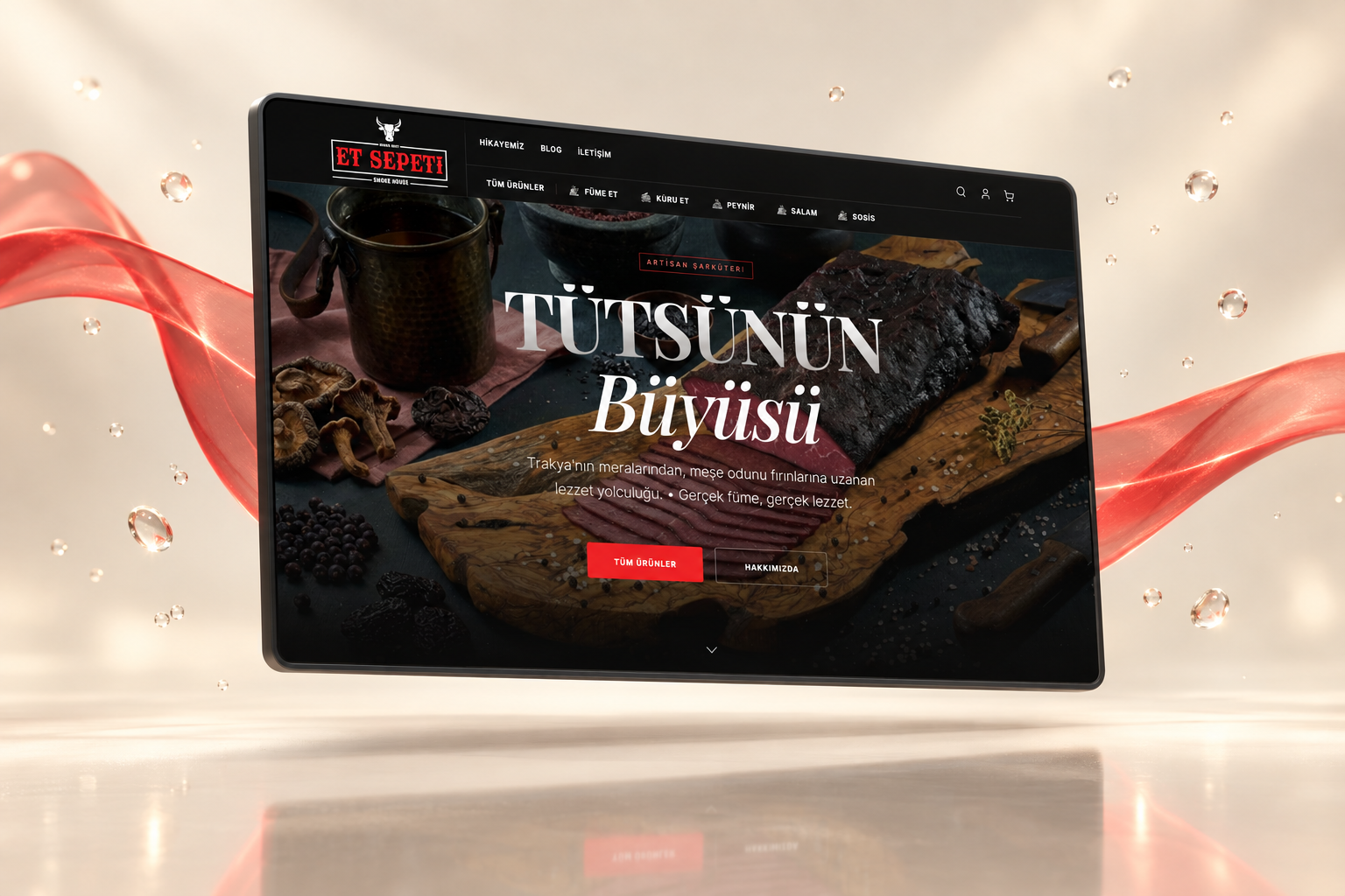 Et Sepeti — masaüstü web tasarımı