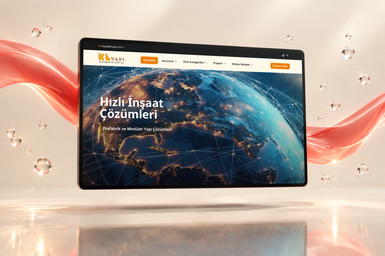 KL YAPI — masaüstü web tasarımı